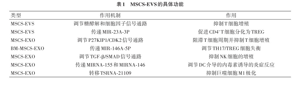 表 1 MSCS⁃EVS 的具体功能