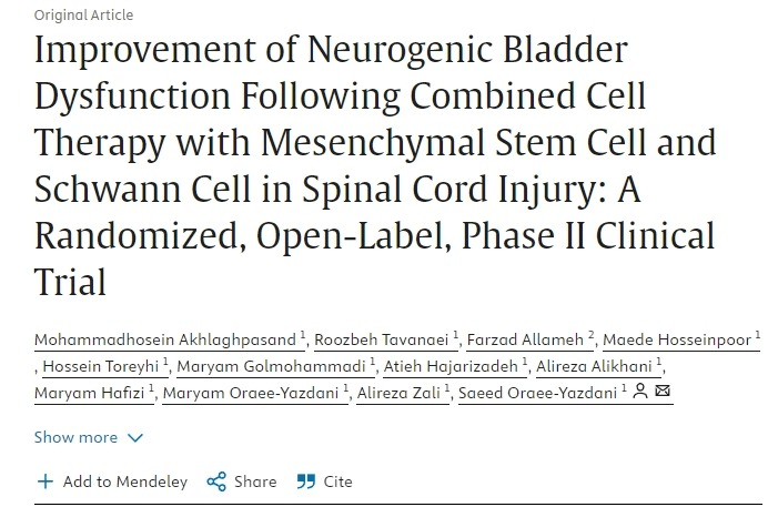 间充质干细胞和雪旺细胞联合治疗脊髓损伤后神经源性膀胱功能障碍的改善：一项随机、开放标签、 II 期临床试验