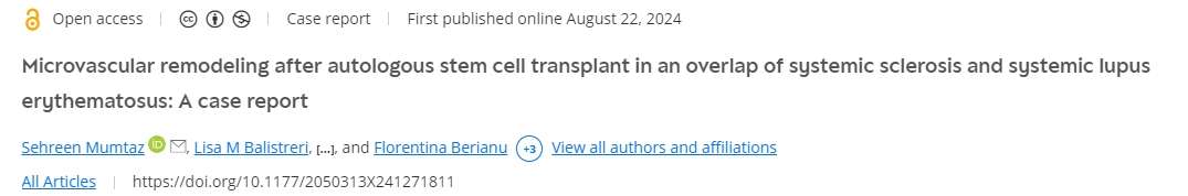 系统性硬化症和系统性红斑狼疮重叠症患者自体干细胞移植后的微血管重塑的病例报告